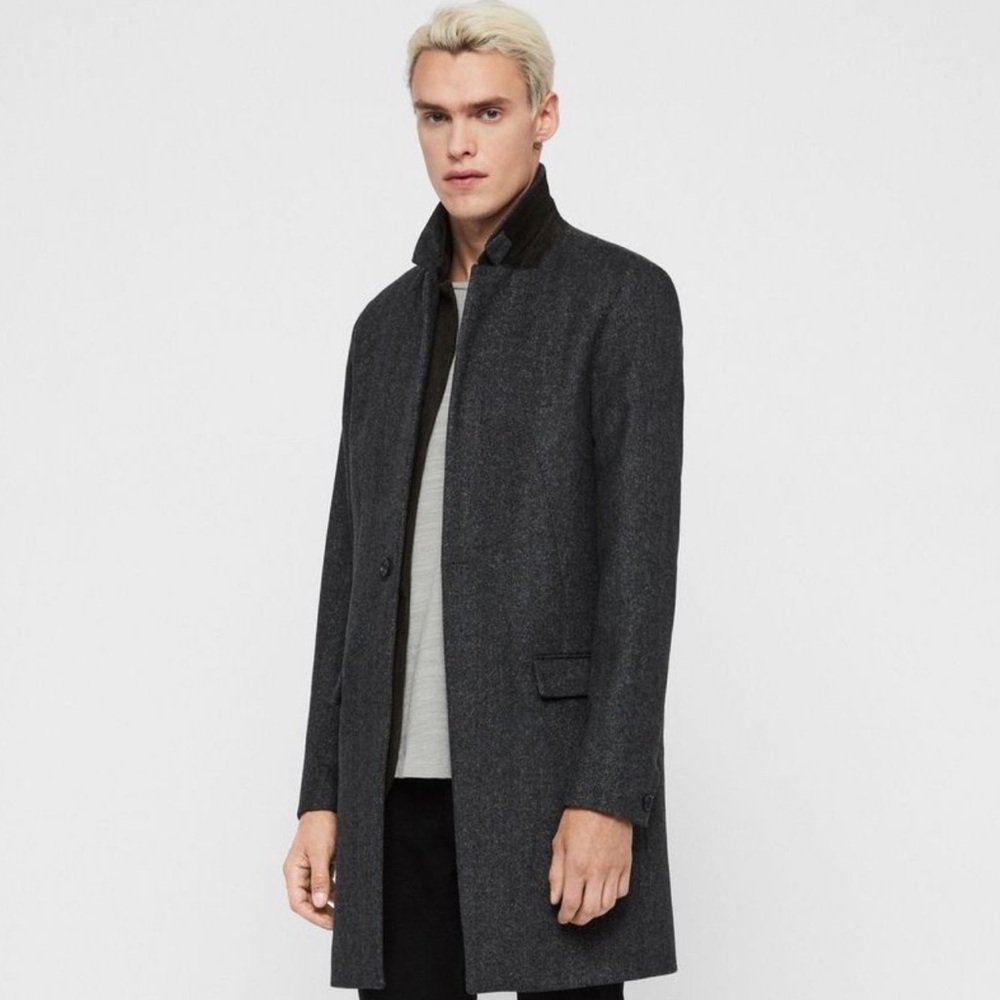 AllSaints Men’s Cashmere Blend Merton Coat XXL MSRP: $615